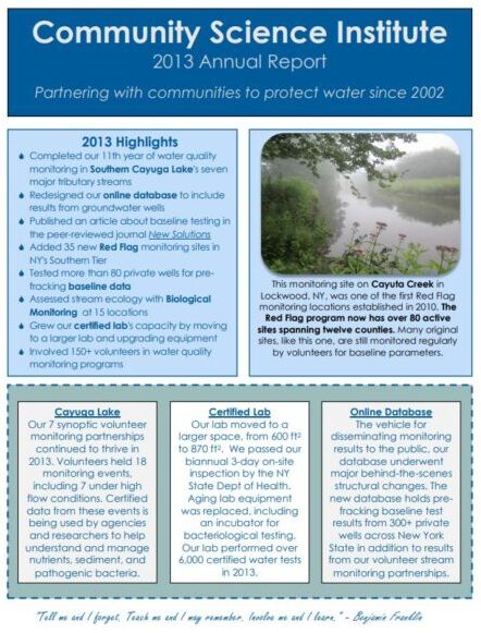 2013 Annual Report Cover