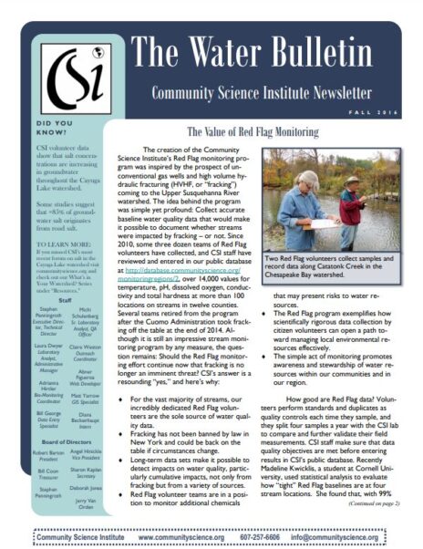 Fall 2016 Water Bulletin