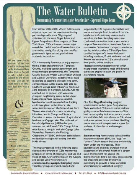 Fall 2017 Water Bulletin Cover